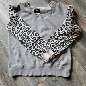 Fox Leopard crew neck Sweatshirt